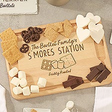 Smores Station Personalized Hardwood Charcuterie Board - 44077
