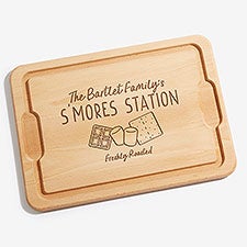 Smores Station Personalized Hardwood Charcuterie Board - 44077