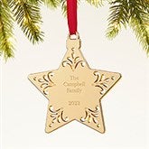 Write Your Own Engraved Gold Star Ornament - 44083