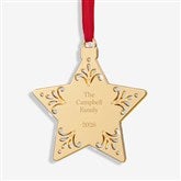 Write Your Own Engraved Gold Star Ornament - 44083
