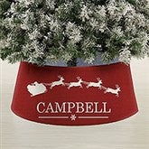 Santa Sleigh Personalized Christmas Tree Collar  - 44096