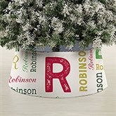 Repeating Name Personalized Christmas Tree Collar  - 44099