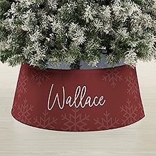 Elegant Snowflake Personalized Christmas Tree Collar  - 44111