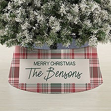 Fresh Plaid Personalized Christmas Tree Collar  - 44117