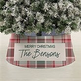 Fresh Plaid Personalized Christmas Tree Collar  - 44117