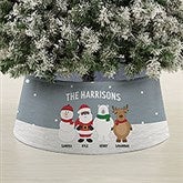 Personalized Christmas Tree Collar - Santa and Friends  - 44118