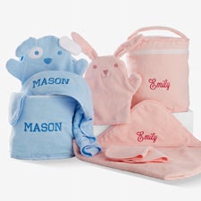 Embroidered 4-Piece Baby Bath Set - 44139