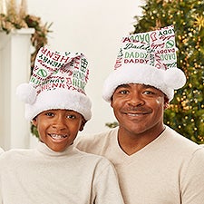 Holiday Repeating Name Personalized Santa Hat - 44141