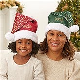 Sparkling Name Personalized Santa Hat - 44142