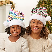 Vibrant Name Personalized Santa Hat - 44147