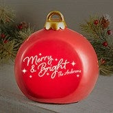 Merry & Bright Personalized Light Up Resin Table Top Ornament - 44175