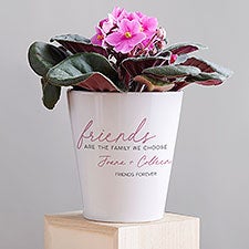 Friends Are The Family We Choose Personalized Mini Flower Pots - 44203