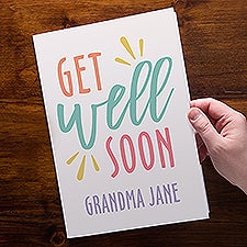 Get Well Soon Personalized Oversized Greeting Card - 44227