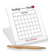Inspiring Teacher Personalized Desk Calendar - 44235