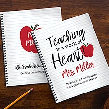 Inspiring Teacher Personalized Large Notebooks Set of 2  - 44238