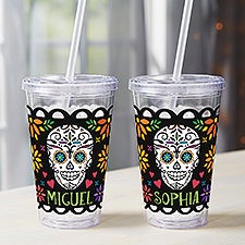 Day of the Dead Personalized 17 oz. Insulated Acrylic Tumbler - 44346
