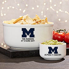 NCAA Michigan Wolverines Personalized Bowls - 44365