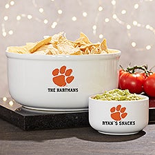 NCAA Clemson Tigers Personalized Bowls - 44366