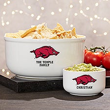 NCAA Arkansas Razorbacks Personalized Bowls - 44373