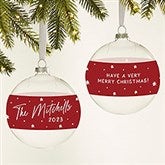 Starburst Family Personalized Glass Bulb Ornament - 44420