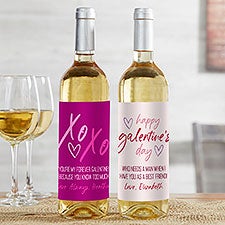 Galentines Day Personalized Valentines Day Wine Label  - 44434