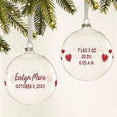 Lovable Baby Personalized Glass Bulb Christmas Ornament  - 44446
