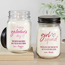 Galentines Day Personalized Farmhouse Candle Jar for Friends - 44452