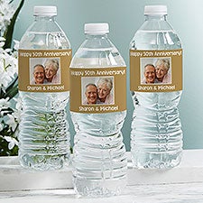 Party Photo Personalized Photo Water Bottle Labels - 44471