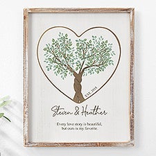 Rooted In Love Personalized Barnwood Frame Wall Art - 44484