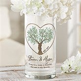 Rooted In Love Personalized Cylinder Glass Vase  - 44487