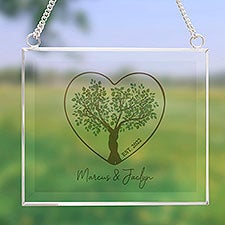 Rooted In Love Personalized Glass Suncatcher  - 44501