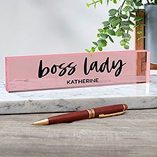Boss Lady Personalized Acrylic Name Plate  - 44507