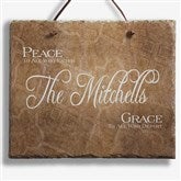 Personalized Family Name Welcome Slate - Peaceful Welcome Design - 4451