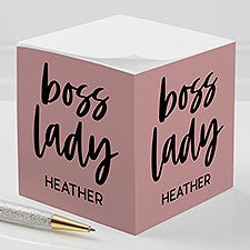 Boss Lady Personalized Paper Note Cube - 44511