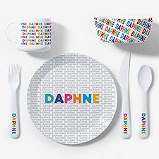 Vibrant Name Personalized Kids Dinnerware  - 44539