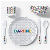 Vibrant Name Personalized Kids Dinnerware  - 44539