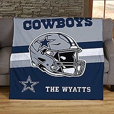 NFL Dallas Cowboys Helmet Personalized Blankets - 44549