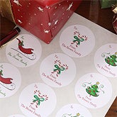 Custom Gift Label Set - Seasons Greetings Design - 4457