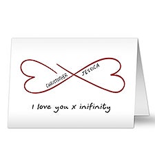 I Love You Infinity Personalized Greeting Card  - 44600