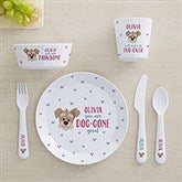 Dog Gone Cute Personalized Kids Dinnerware - 44611