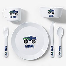 Construction  Monster Trucks Personalized Kids Dinnerware  - 44614