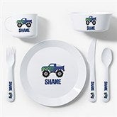Construction & Monster Trucks Personalized Kids Dinnerware  - 44614