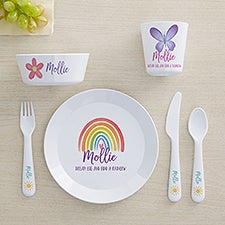 Watercolor Brights Personalized Kids Dinnerware  - 44616