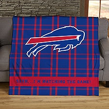 NFL Plaid Pattern Buffalo Bills Personalized Blankets - 44653