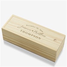 Simply Us Engraved Wedding Wood Wine Box  - 44674