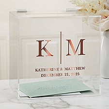 Moody Chic Personalized Acrylic Card Box - 44679