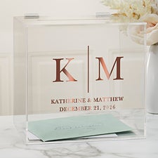 Moody Chic Personalized Acrylic Card Box - 44679