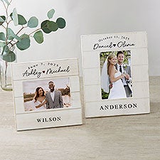 Simply Us Personalized Wedding Shiplap Picture Frame - 44681