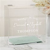 Simply Us Personalized Wedding Acrylic Card Box - 44683
