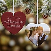 Simply Us Personalized Wedding Heart Ornament - 44685